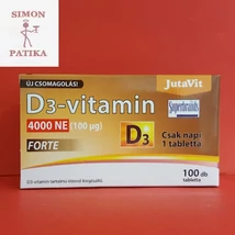 JutaVit D3-vitamin 4000NE Forte tabletta 100db JutaVit D3-vitamin 4000NE Forte tabletta 100db
