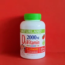Naturland D3 2000NE+C-vitamin rágótabletta gyermek