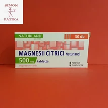 Tabletta magnesii citrici 500mg NATURLAND 30db