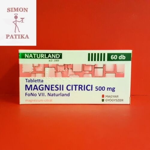 Tabletta magnesii citrici 500mg FoNo VII NATURLAND 60db