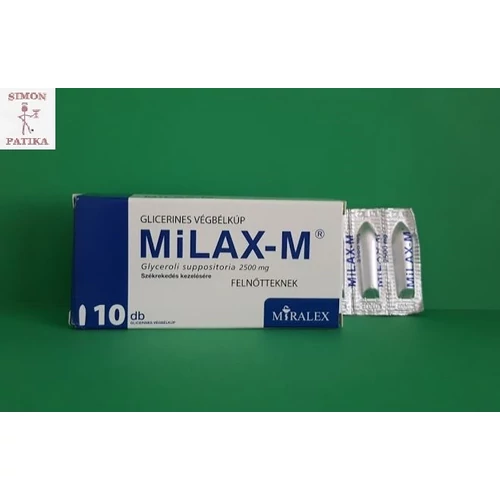 Milax-M glicerines végbélkúp felnőtteknek 10db