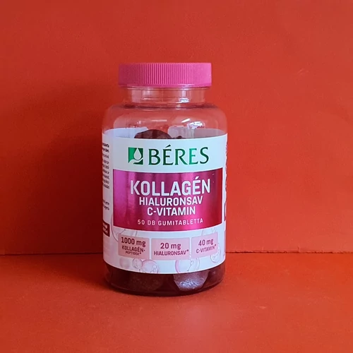 Béres kollagén hialuronsav C vitamin gumitabletta 50db