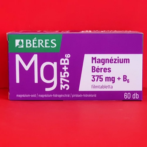 Béres Magnézium 375 mg+ B6 filmtabletta 60db