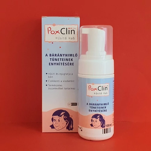 PoxClin hűsítő hab bárányhimlő tüneteinek enyhítésére 100ml