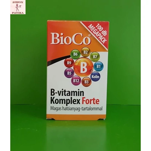 BioCo B-vitamin komplex Forte tabletta 100db