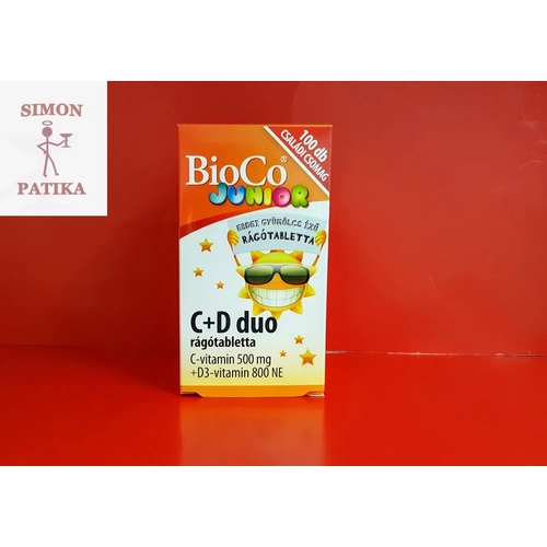 Bioco C+D3 Duo Junior rágótabletta Erdei gyümölcs