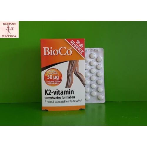 BioCo K2-vitamin 50 µg tabletta 90db