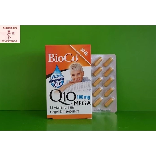 BioCo Vízzel elegyedő Q10 MEGA 100 mg B1-vitaminnal kapszula 30db