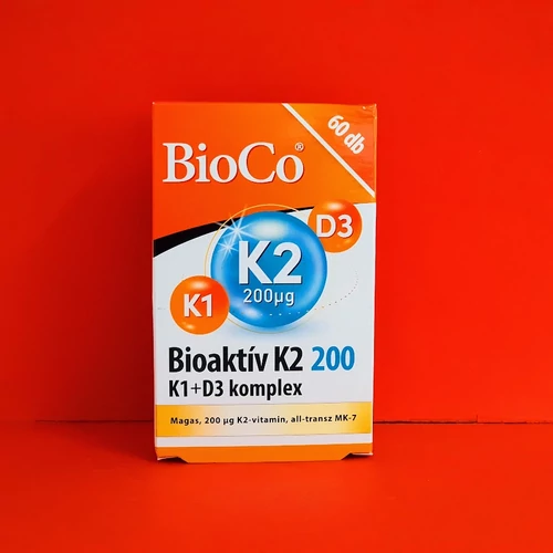 BioCo Bioaktív K2 200mg+K1+D3 komplex tabletta 60db