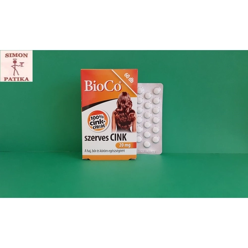 BioCo Szerves Cink 20mg tabletta 60db