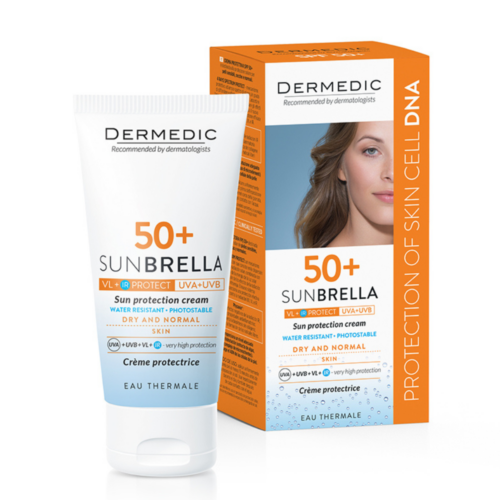 DERMEDIC Sunbrella fényvédő arckrém SPF50+ száraz bőrre 50ml