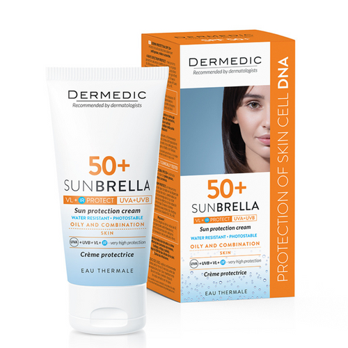 DERMEDIC Sunbrella fényvédő krém SPF50+ zsíros kombinált bőr 50ml