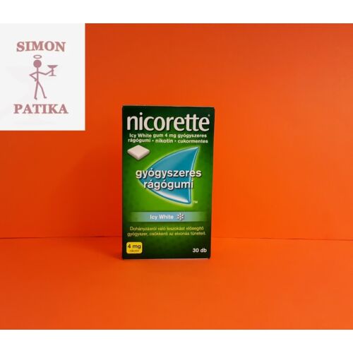 Nicorette Icy White 4mg gyógyszeres rágógumi