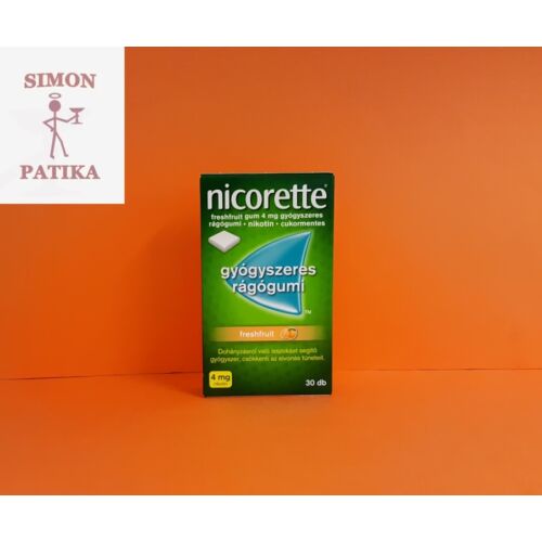 Nicorette Freshfruit 4 mg gyógyszeres rágógumi 30db