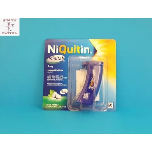 NiQuitin Minitab 4 mg préselt szopogató tabletta 20db