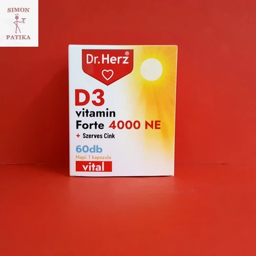 Dr.Herz D-vitamin 4000NE+Szerves cink kapszula 60db