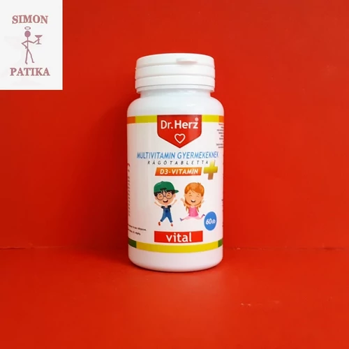 Dr.Herz Multivitamin+D3 Gyermekeknek rágótabletta 60db