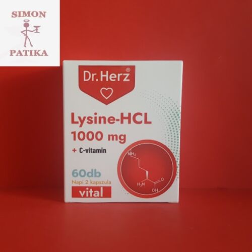 Dr.Herz Lysine-HCL 1000 mg C-vitamin kapszula 60db