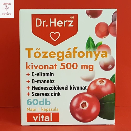 Dr.Herz Tőzegáfonya 500 mg kapszula