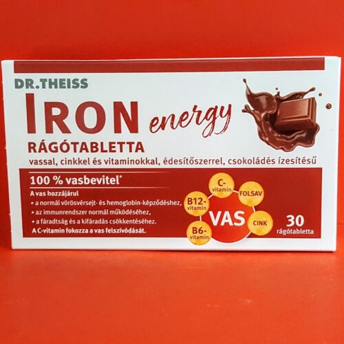 Dr.Theiss Iron Energy rágótabletta csokoládé