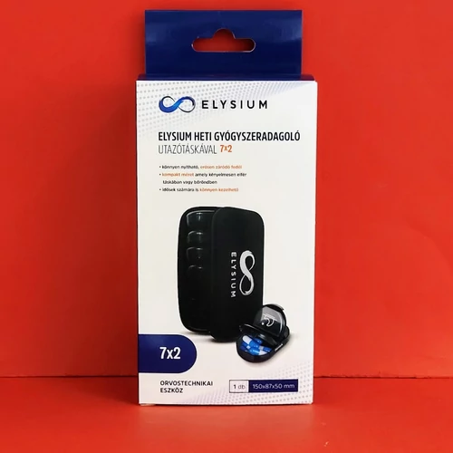 Elysium heti gyógyszeradagoló  7nap-2rekesz utazótáskával