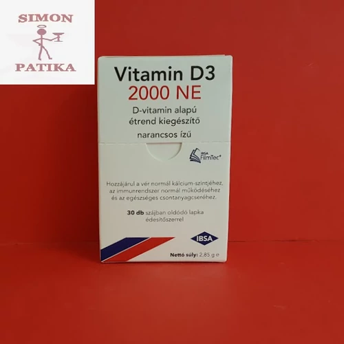 IBSA Vitamin D3 2000NE szájban oldodó lapka