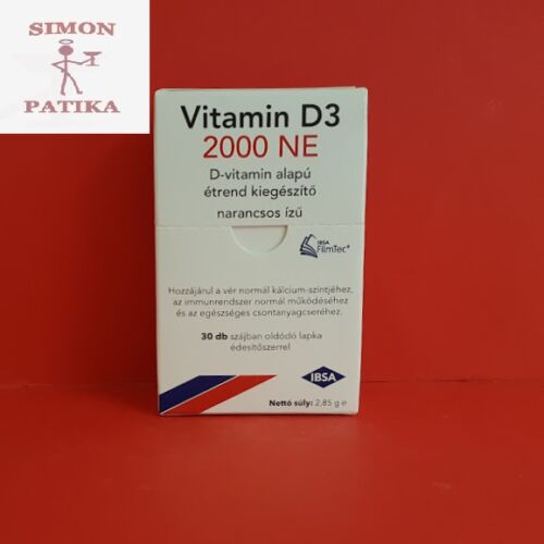 IBSA Vitamin D3 2000NE szájban oldodó lapka 