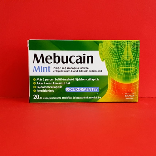 Mebucain Mint 2mg/1mg szopogató tabletta 20db