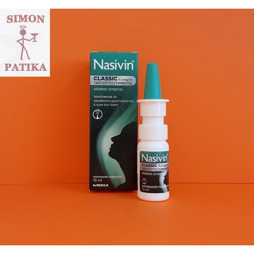 Nasivin Classic tartósítószermentes orrspray 10ml