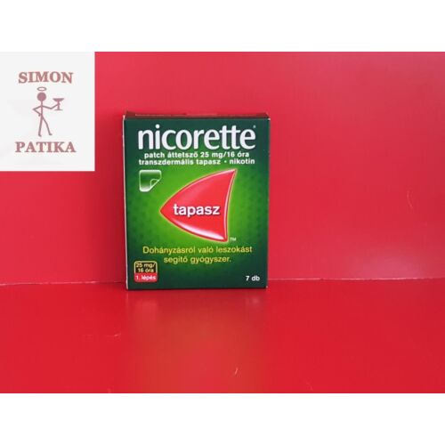 Nicorette patch áttetsző 25 mg/16 óra transz.tapasz 7db