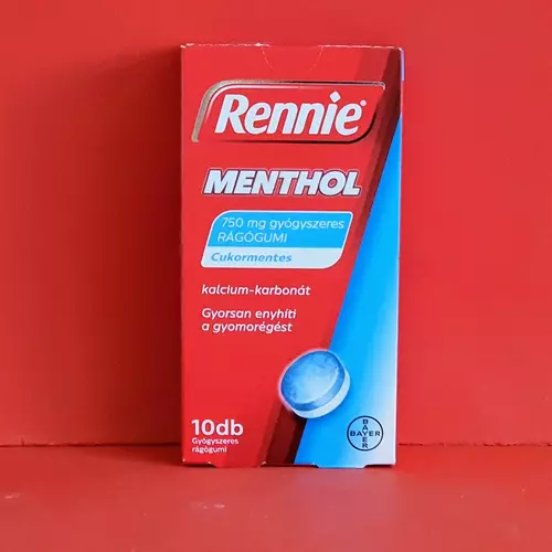 Rennie Menthol 750mg gyógyszeres rágógumi 10db