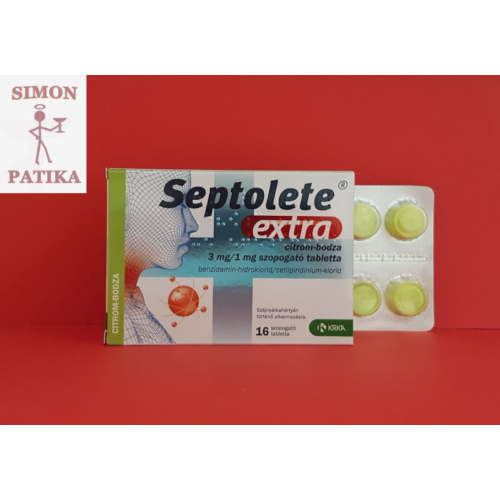 Septolete Extra 3mg/1mg szopogató tabletta Citrom-Bodza