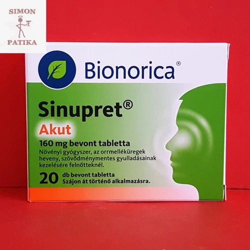 Sinupret Akut 160 mg bevont tabletta 20db