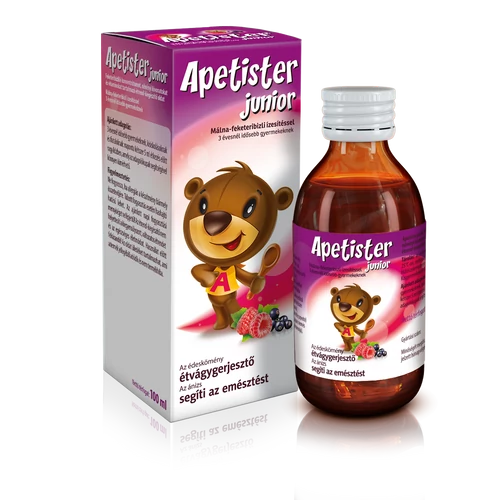 Apetister Junior oldat málna-feketeribizli 100ml