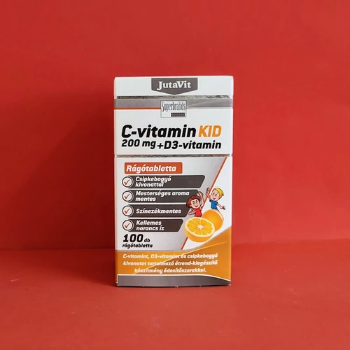 JutaVit C-vitamin KID 200 mg rágótabletta narancs 100db