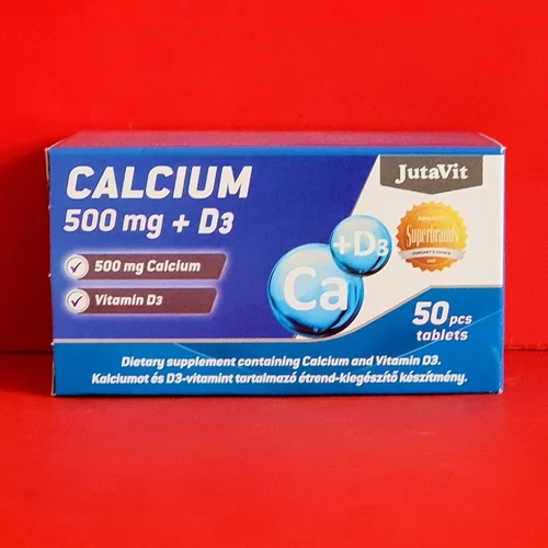 Jutavit Calcium 500mg+ D3 tabletta 50db