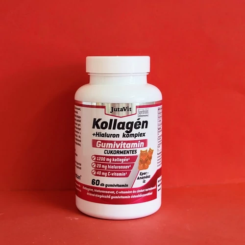 JutaVit Kollagén+Hialuron Komplex Gumivitamin Cukormentes 60db