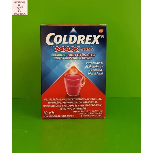 Coldrex Maxgrip mentol és erdei gyümölcs ízű por belsőleges oldathoz 10db