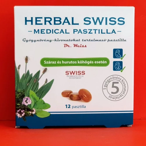 Herbal Swiss Medical pasztilla 12db