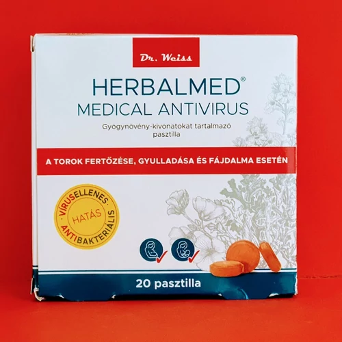 Herbal Med Medical Antivirus gyógynövény pasztilla 20db