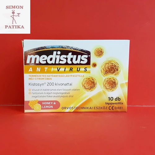 Medistus Antivirus pasztilla méz-citrom 10db