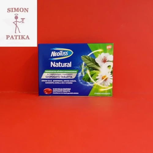 Neotuss natural szopogató tabletta málna 16db