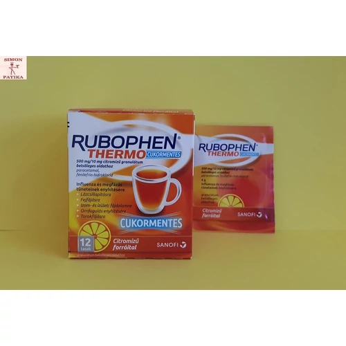 Rubophen Thermo granulátum cukormentes citrom ízű 12db