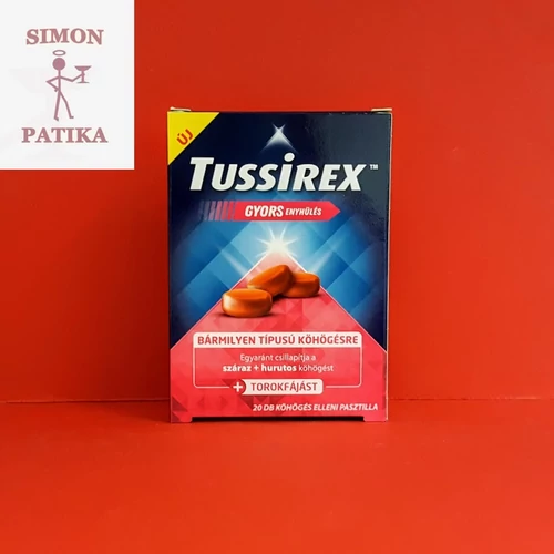 Tussirex pasztilla köhögés ellen 20db