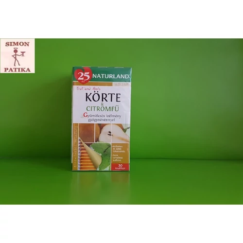 Naturland gyümölcstea Körte és citromfű 20db