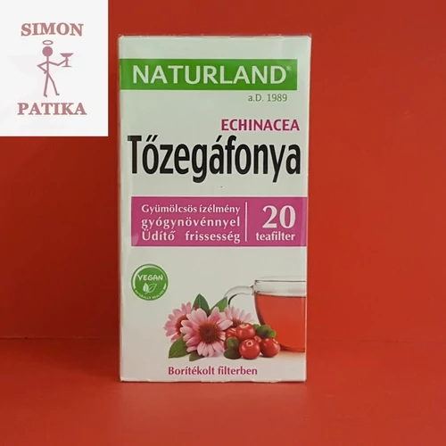 Naturland Tőzegáfonya és Echinacea gyümölcstea 20 filter