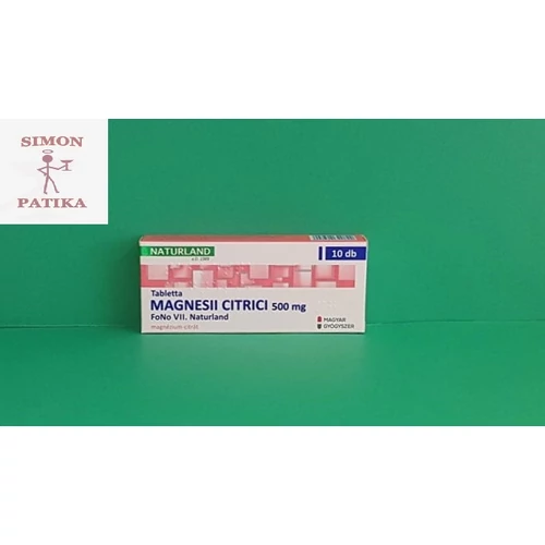 Tabletta magnesii citrici 500mg NATURLAND 10db