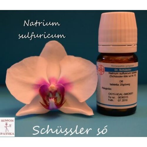 Natrium sulfuricum tabletta Schüssler só Nr.10. D6 80db