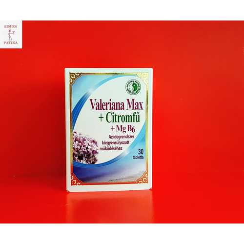 Valeriana MAX+citromfű+B6 tabletta DR.CHEN 30db