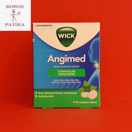 Wick Angimed Mentol szopogató tabletta 24db